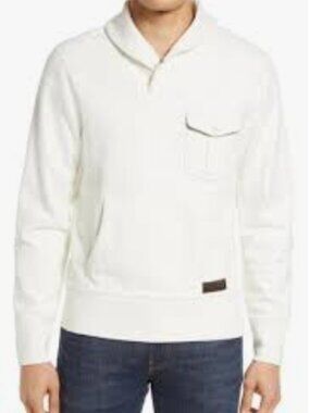 LLBEAN X TODD SNYDER SHAWL NECK ORGANIC FRENCH TERRY SWEATSHIRT Medium Maine-ah!